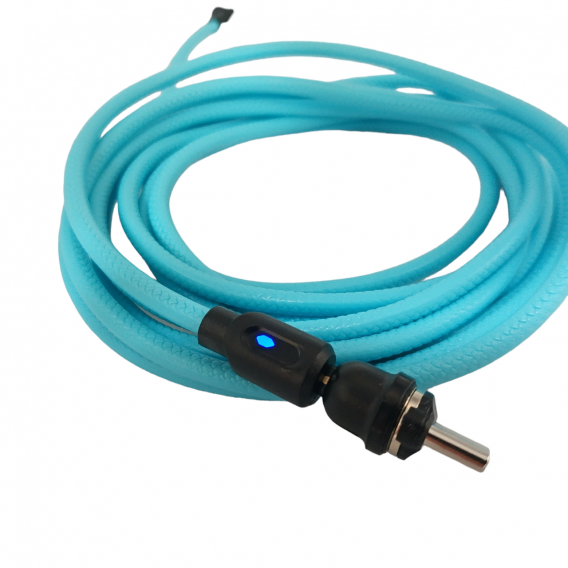 Магнітний кабель USLION 2 в 1 / Type-C - USB / 540 градусів / Круглий / 200 см. / Блакитний