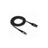 Магнітний нейлоновий кабель XO-NB125 / Micro - USB / 2 Ампера / 100 см. / Чорний