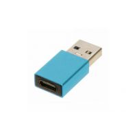 Перехідник USB 3.0 TU001 / USB - Type-C / Металевий / Блакитний