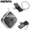 Перехідник Remax RL-LA09i (роздвоювач 2в1) з Lightning (Iphone) на зарядку (Lightning) і аудіо (Lightning) / Чорний