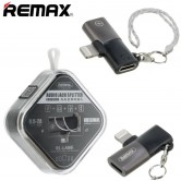 Перехідник Remax RL-LA09i (роздвоювач 2в1) з Lightning (Iphone) на зарядку (Lightning) і аудіо (Lightning) / Чорний Перехідник Remax RL-LA09i (роздвоювач 2в1) з Lightning (Iphone) на зарядку (Lightning) і аудіо (Lightning) / Чорний