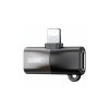 Перехідник Remax RL-LA09i (роздвоювач 2в1) з Lightning (Iphone) на зарядку (Lightning) і аудіо (Lightning) / Чорний