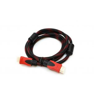 Кабель HDMI - HDMI / V1.4 / 1.5 метра / Нейлоновый / Черный Кабель HDMI - HDMI / V1.4 / 1.5 метра / Нейлоновый / Черный