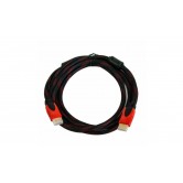 Кабель HDMI - HDMI / V1.4 / 3 метра / Нейлоновый / Черный Кабель HDMI - HDMI / V1.4 / 3 метра / Нейлоновый / Черный
