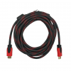 Кабель HDMI to HDMI v1.4 (5 метрів) Нейлоновий з феритовими фільтрами Чорний