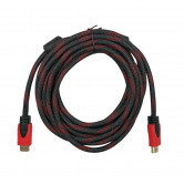 Кабель HDMI to HDMI v1.4 (5 метров) Нейлоновый с ферритовыми фильтрами Черный Кабель HDMI to HDMI v1.4 (5 метров) Нейлоновый с ферритовыми фильтрами Черный
