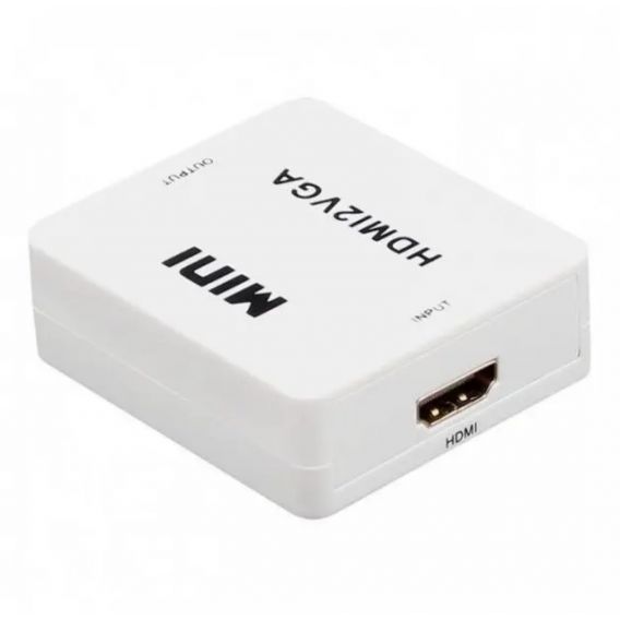 Перехідник HDMI - VGA для передачі відео і аудіо сигналу / 1080p / Білий