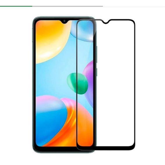 Загартоване захисне скло на смартфон Poco C 40 / Чорна рамка