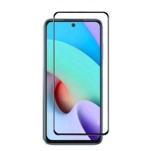 Загартоване захисне скло на Xiaomi Redmi Note 11 / Чорне Повне покриття