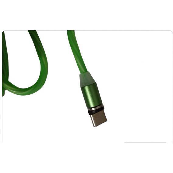 Магнітний кабель/ Type C USB кабель / Кабель 1 метр / USB Data cable / Зелено-салатовий