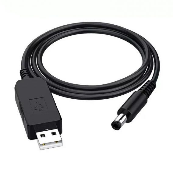 Кабель USB 5V на DC 12V (1м) для роутера від повербанка