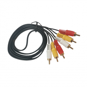 Аудио кабель из 3 шт. RCA на 3 шт. RCA / 1.2 м. / Черный Аудио кабель из 3 шт. RCA на 3 шт. RCA / 1.2 м. / Черный