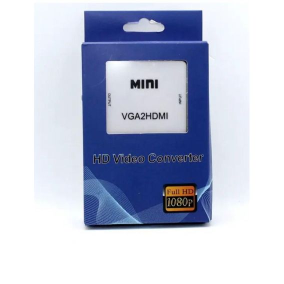 Конвертор для передачі відео і аудіо сигналу / Mini VGA2HDMI / Білий