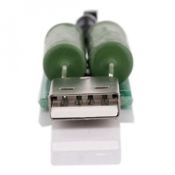 Навантажувач USB з резистором на 1А, 2А, сумісний зі смартфонами, чорного кольору