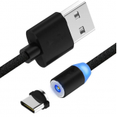 Магнитный кабель Type C X-Cable / Круглый 360 градусов / Черный Магнитный кабель Type C X-Cable / Круглый 360 градусов / Черный