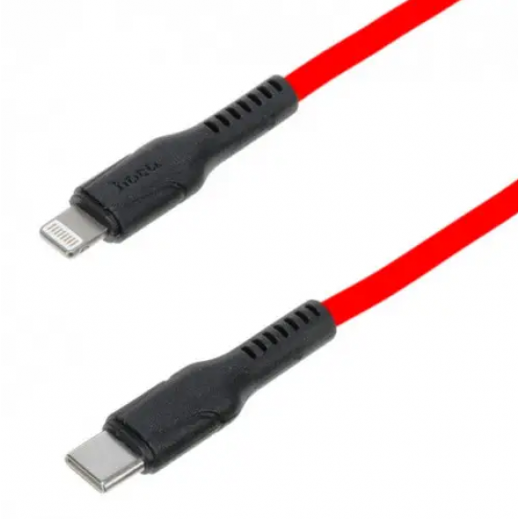 Кабель Hoco DX21 / Type-C - Lightning 1м / Червоний
