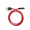 Магнітний кабель USLION 2 в 1 / Lightning (Iphone) - USB / 540 градусів / Круглий / 200 см. / Червоний
