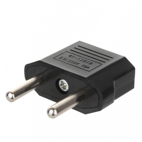 Перехідник з американської вилки на європейську (USA/China to EU) 250V Чорний