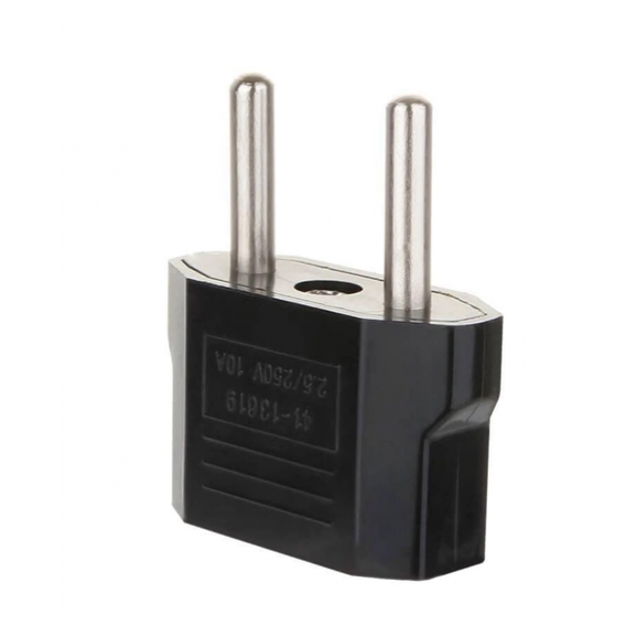 Перехідник з американської вилки на європейську (USA/China to EU) 250V Чорний