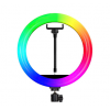 Кільцева лампа для селфі MJ-33 (33см) RGB LED