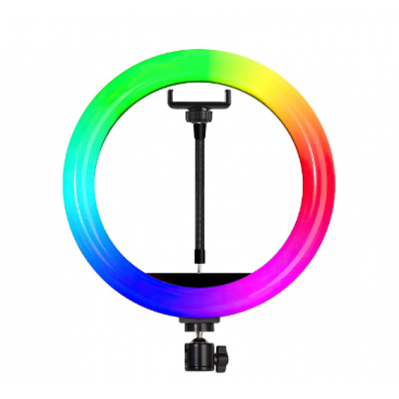 Кільцева лампа для селфі MJ-33 (33см) RGB LED