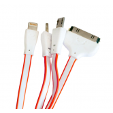 Універсальний кабель 4 в 1 (Micro USB / Lightning / iPhone 30-pin / Nokia 2mm) Помаранчевий Універсальний кабель 4 в 1 (Micro USB / Lightning / iPhone 30-pin / Nokia 2mm) Помаранчевий