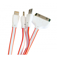 Універсальний кабель 4 в 1 (Micro USB / Lightning / iPhone 30-pin / Nokia 2mm) Помаранчевий