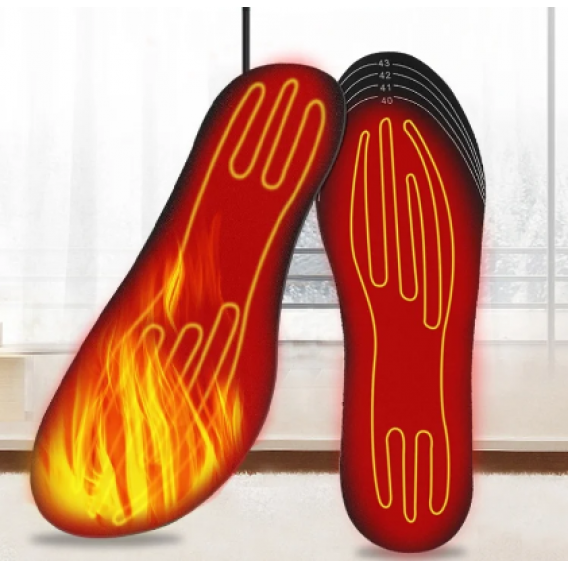 Устілки з підігрівом від USB Універсальні / Устілки від USB Power Bank р. 40-44 / Чорний