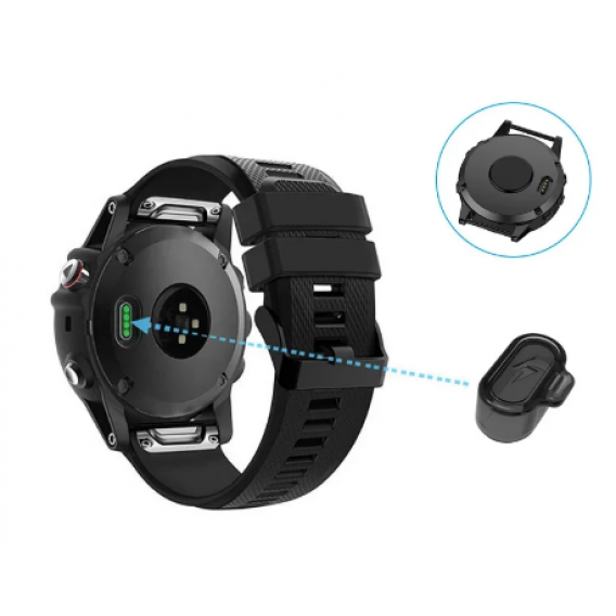 Силіконова заглушка для зарядного порту Garmin - чорний + прозорий