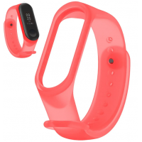 Ремінець на розумний браслет Xiaomi Mi Band 5/6 / Червоний (прозорий)