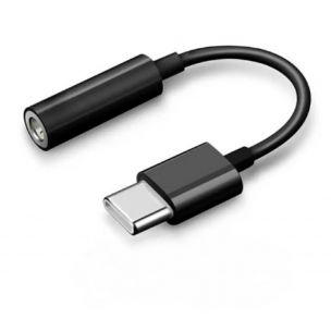Переходник Type-C на AUX 3.5 мм с чипом DAC для Samsung / iPhone / Pixel Черный