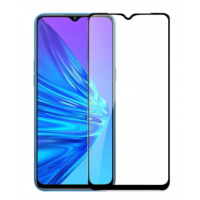 Загартоване захисне скло на смартфон Realme 5 / Чорна рамка
