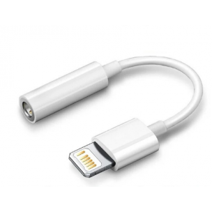 Перехідник Lightning на навушники 3.5 мм для iPhone 5/6/7/8/SE/X/11/12/13/14 / Білий