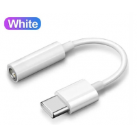 Перехідник для смартфонів Samsung з Type-C на аудіо 3.5 mm / Білий