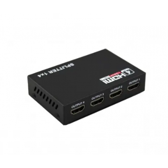Розгалужувач HDMI на 4 порти, HDMI SPLITTER, чорного кольору