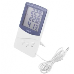 Термометр - гігрометр TA 318 / Шнур температури / Білий