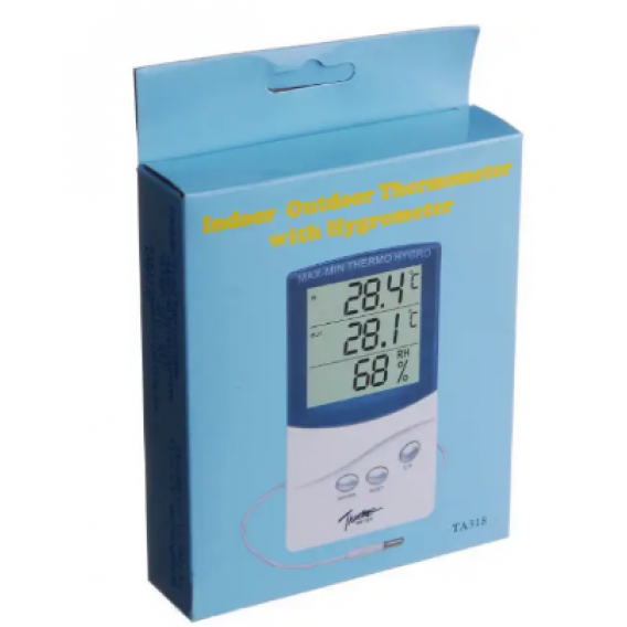 Термометр - гігрометр  TA 318 / Шнур температури / Білий