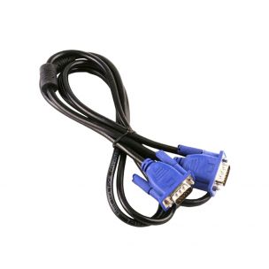 Кабель VGA-VGA для монитора / ПК с ферритами 1.5 м (Черный)