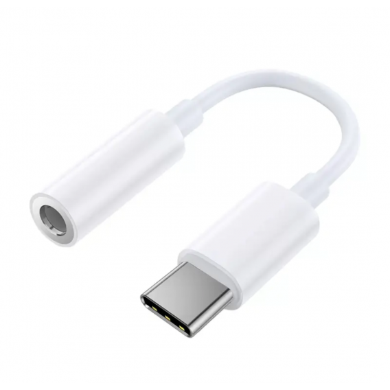Перехідник з Type-C на аудіо 3.5 mm для Iphone16, 16 Pro, 16 Pro Max, 16 Plus / Білий