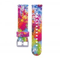Ремінець силіконовий для розумних годинників / 20 мм. / Білий (Принт 3)