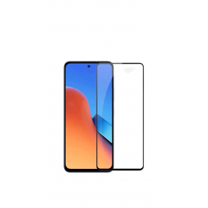 Загартоване захисне скло на Redmi 12 / Чорна рамка
