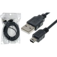Кабель Mini - USB для плеєрів, колонок, відеореєстраторів / 3 метра / Чорний