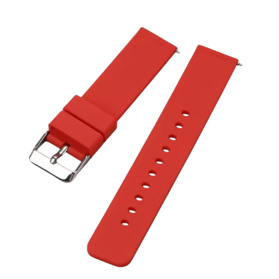 Ремінець силіконовий для розумних годинників / 20 мм. / Червоний
