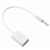 Перехідник AUX (зовнішній) - USB (внутрішній), Білий