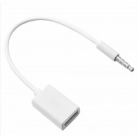 Перехідник AUX (зовнішній) - USB (внутрішній), Білий