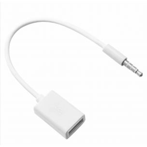 Переходник AUX (внешний) – USB (внутренний), Белый