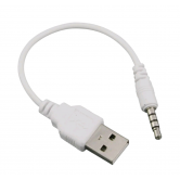 Кабель-перехідник USB (тато) to AUX 3.5 мм (тато), Білий Кабель-перехідник USB (тато) to AUX 3.5 мм (тато), Білий