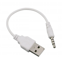 Кабель-перехідник USB (тато) to AUX 3.5 мм (тато), Білий