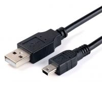 Кабель Mini - USB для плеєрів, колонок, відеореєстраторів / 2 метра / Чорний