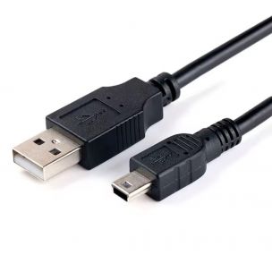 Кабель Mini - USB для плеєрів, колонок, відеореєстраторів / 2 метра / Чорний